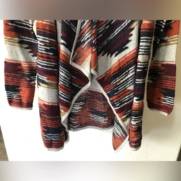Lucky Brand|Boho Aztec print open front knit drapey cardigan,NWT,Size small-CUTE - Picture 7 of 16